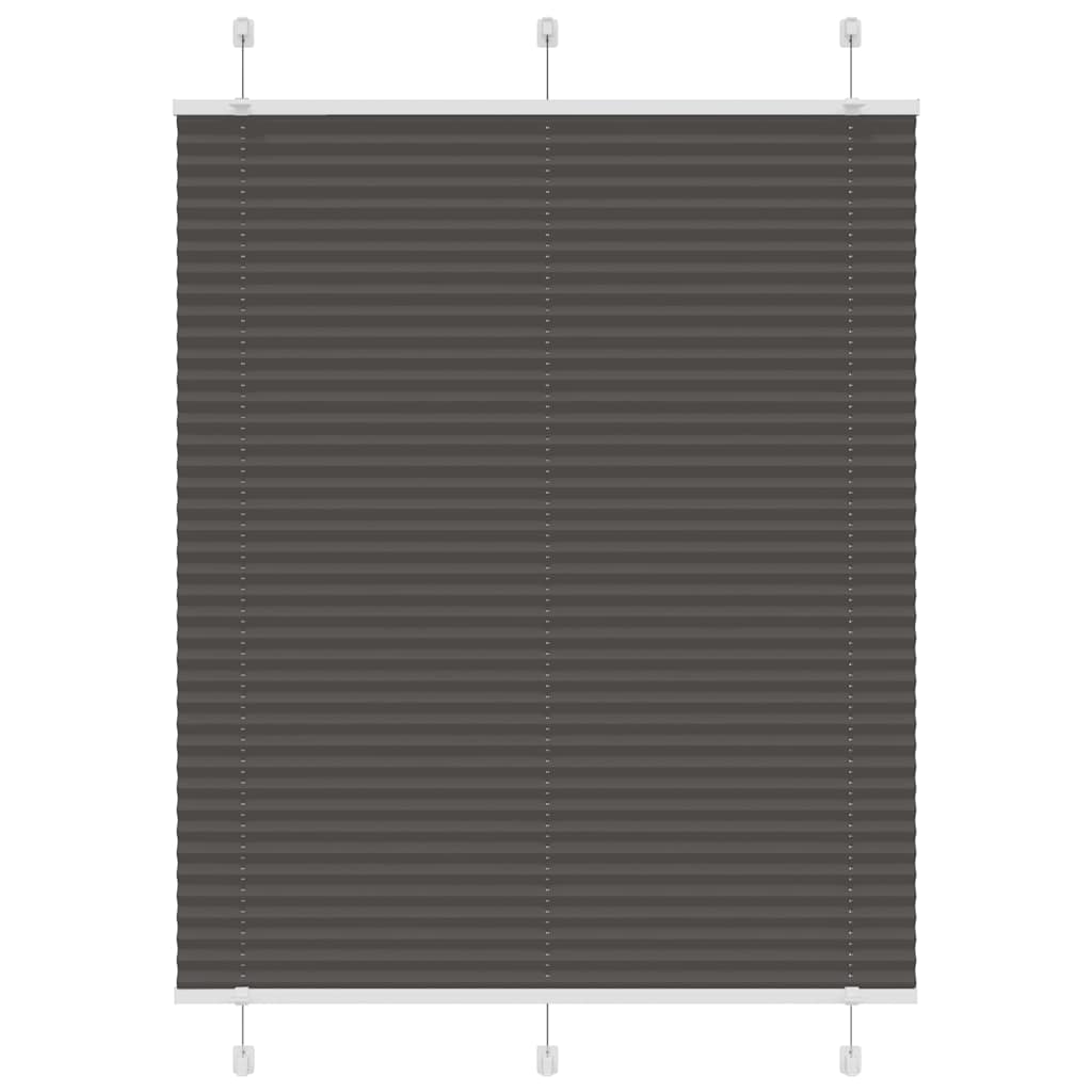 Vidaxl plissé rolgordijn 105x100cm stofbreedte 104,4cm polyester zwart