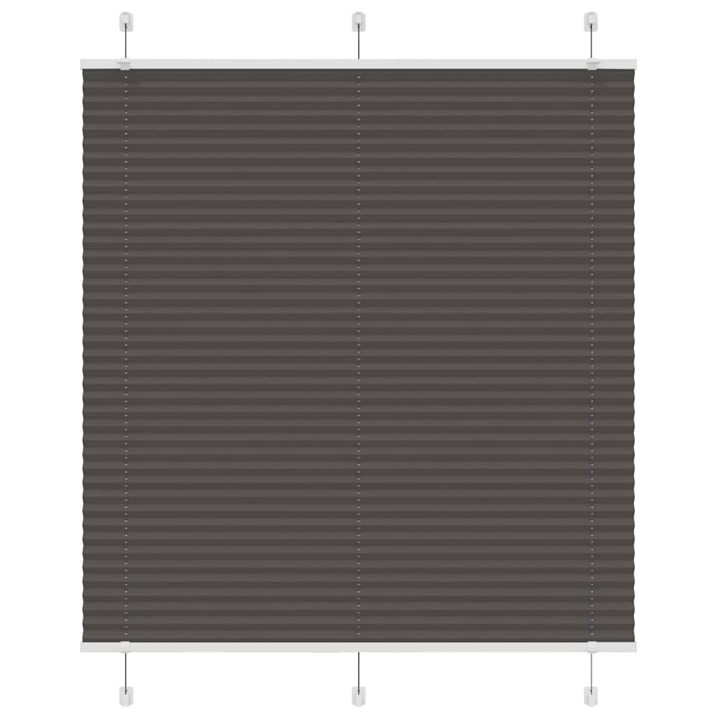 Vidaxl plissé rolgordijn 120x100cm stofbreedte 119,4cm polyester zwart