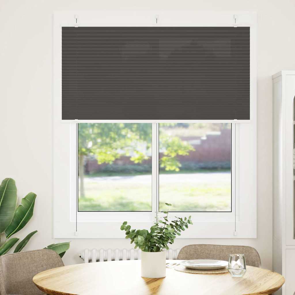 Vidaxl plissé rolgordijn 120x100cm stofbreedte 119,4cm polyester zwart