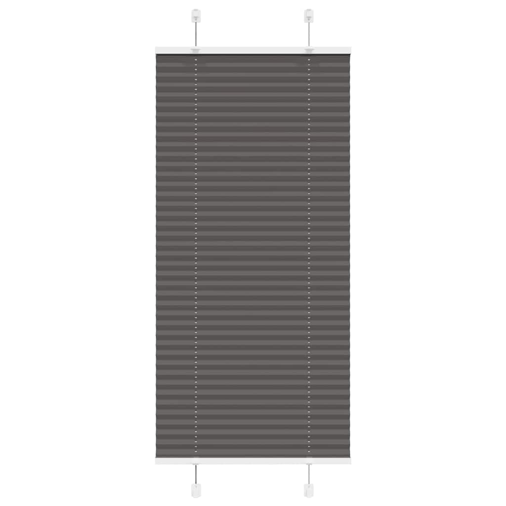 Vidaxl plissé rolgordijn 55x150 cm stofbreedte 54,4 cm polyester zwart