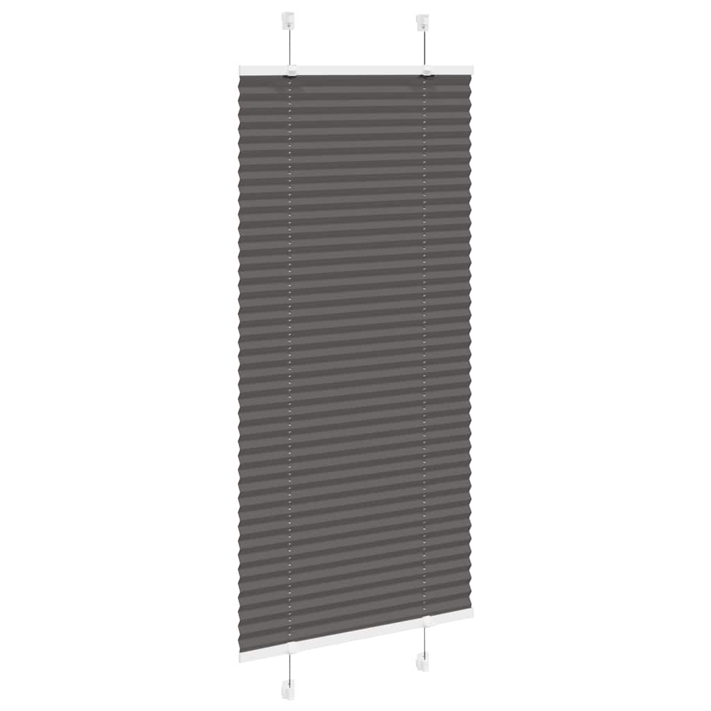 Vidaxl plissé rolgordijn 55x150 cm stofbreedte 54,4 cm polyester zwart