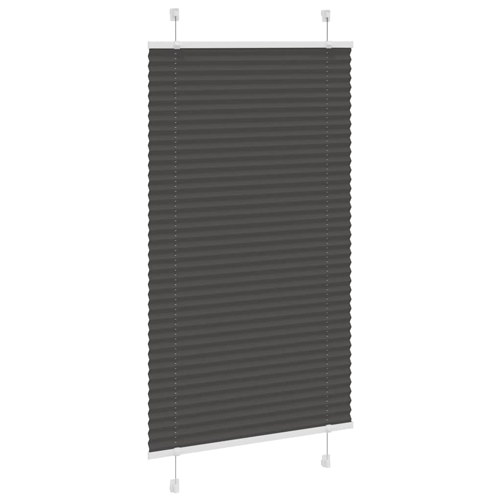 Vidaxl plissé rolgordijn 70x150 cm stofbreedte 69,4 cm polyester zwart