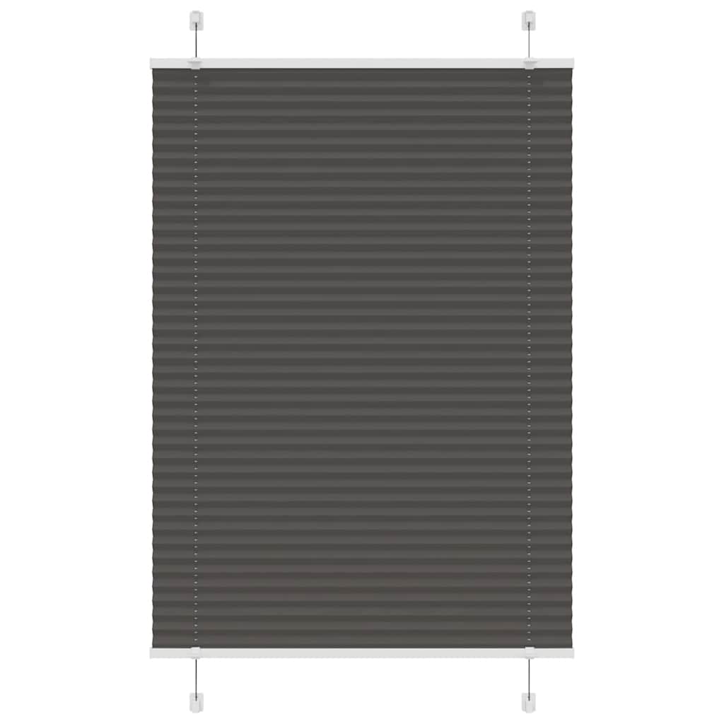 Vidaxl plissé rolgordijn 90x150 cm stofbreedte 89,4 cm polyester zwart