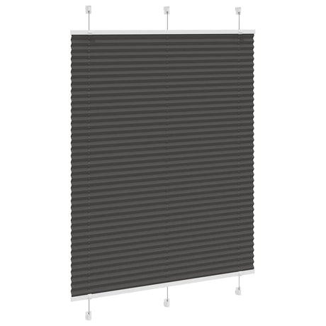 Vidaxl plissé rolgordijn 105x150cm stofbreedte 104,4cm polyester zwart