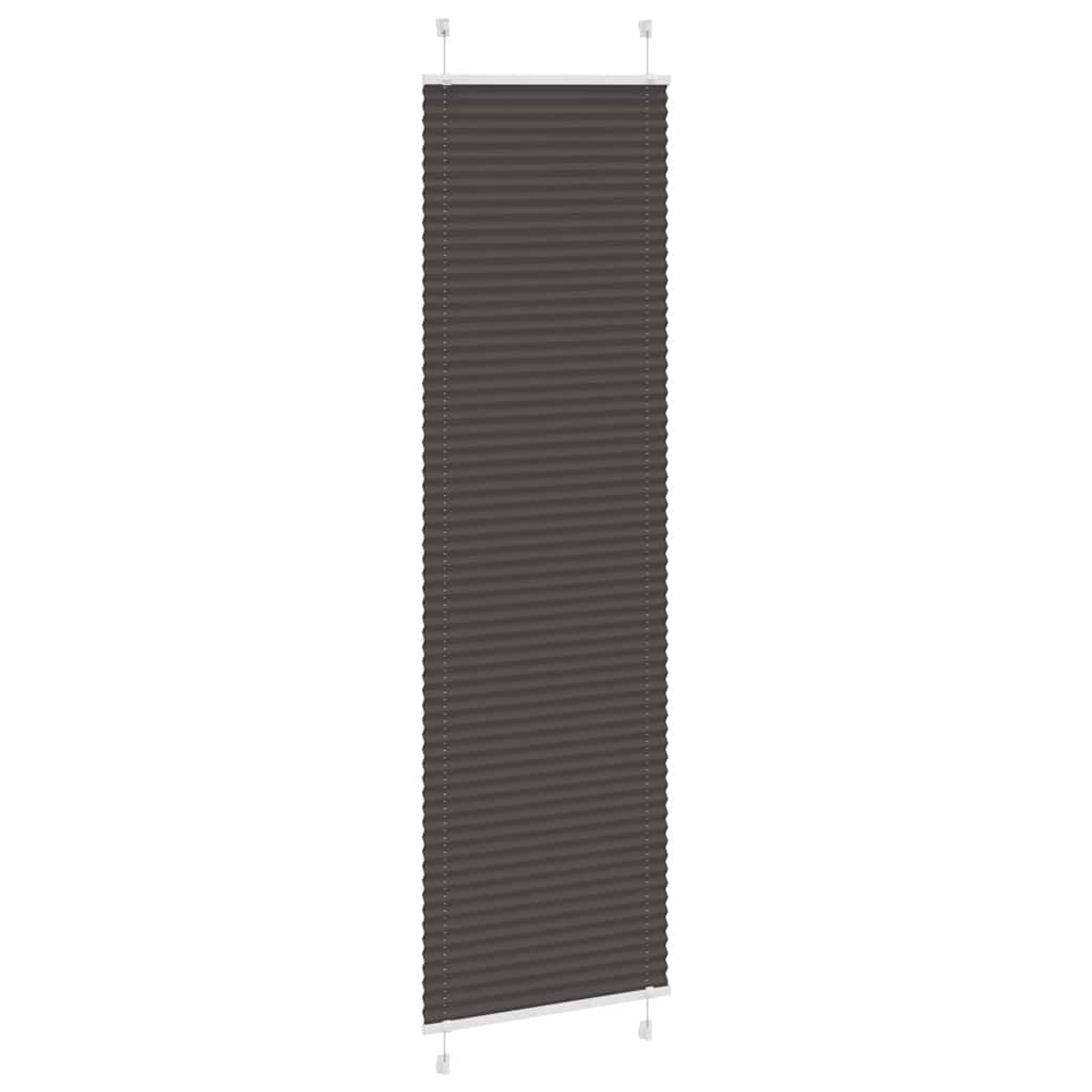 Vidaxl plissé rolgordijn 60x200 cm stofbreedte 59,4 cm polyester zwart