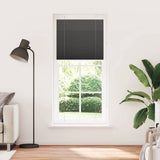 Vidaxl plissé rolgordijn 85x200 cm stofbreedte 84,4 cm polyester zwart