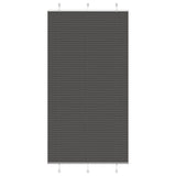 Vidaxl plissé rolgordijn 110x200cm stofbreedte 109,4cm polyester zwart