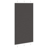 Vidaxl plissé rolgordijn 110x200cm stofbreedte 109,4cm polyester zwart
