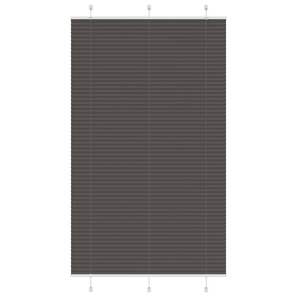Vidaxl plissé rolgordijn 115x200cm stofbreedte 114,4cm polyester zwart