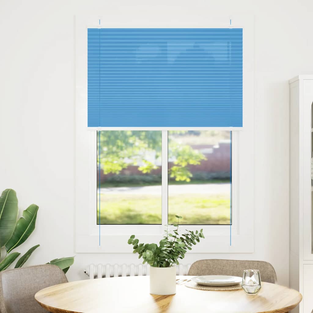 Vidaxl plissé rolgordijn 85x100 cm stofbreedte 84,4 cm polyester blauw