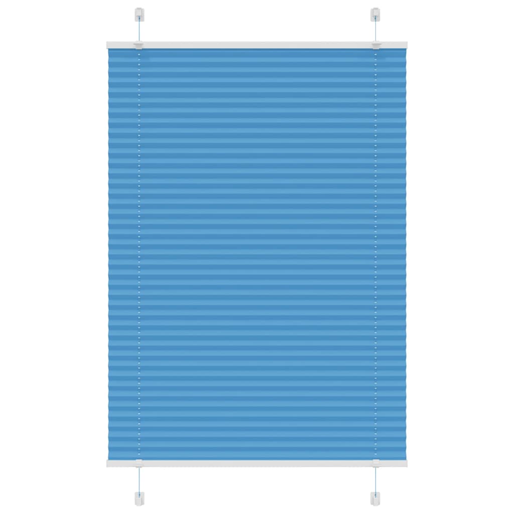 Vidaxl plissé rolgordijn 100x100 cm stofbreedte 99,4cm polyester blauw
