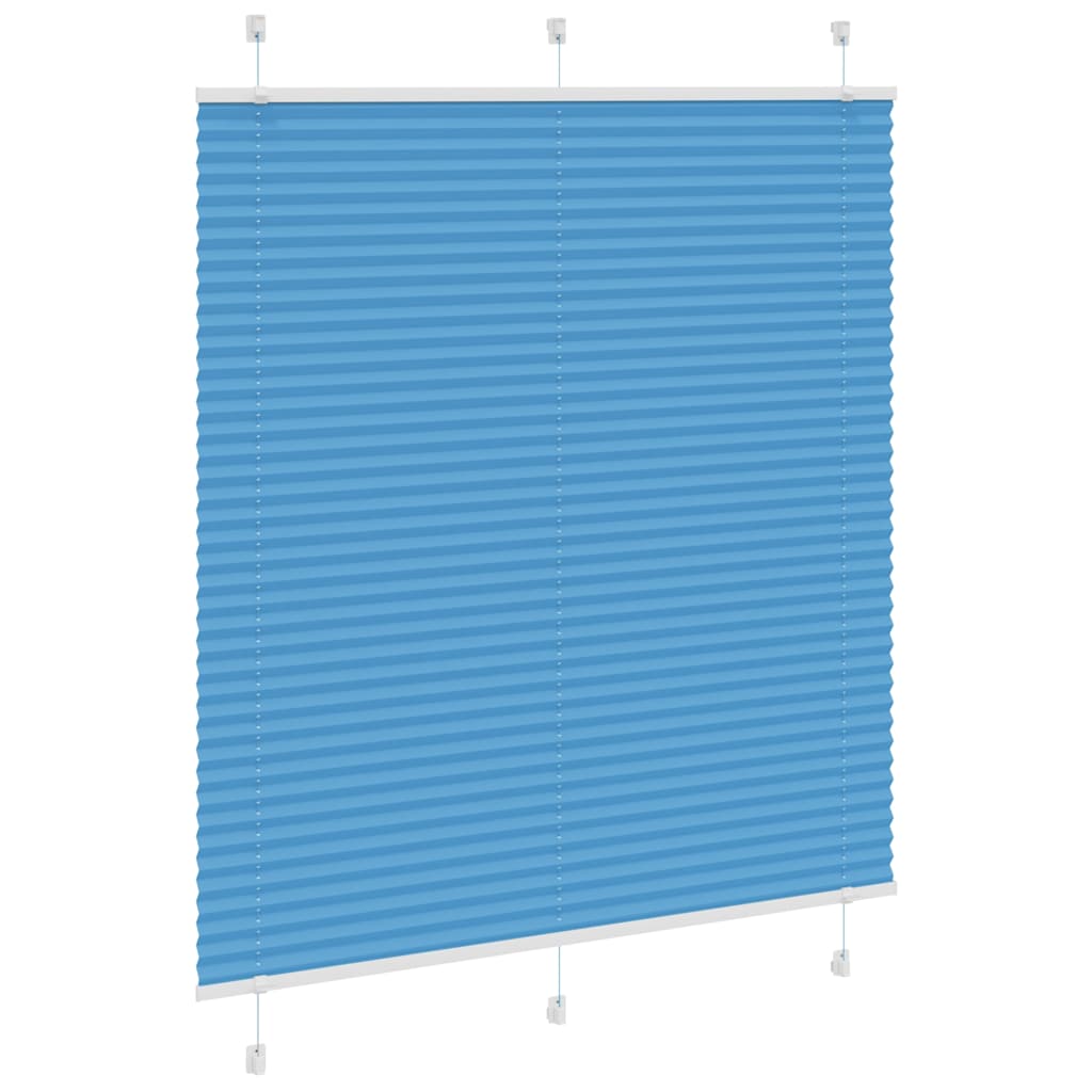 Vidaxl plissé rolgordijn 115x100cm stofbreedte 114,4cm polyester blauw