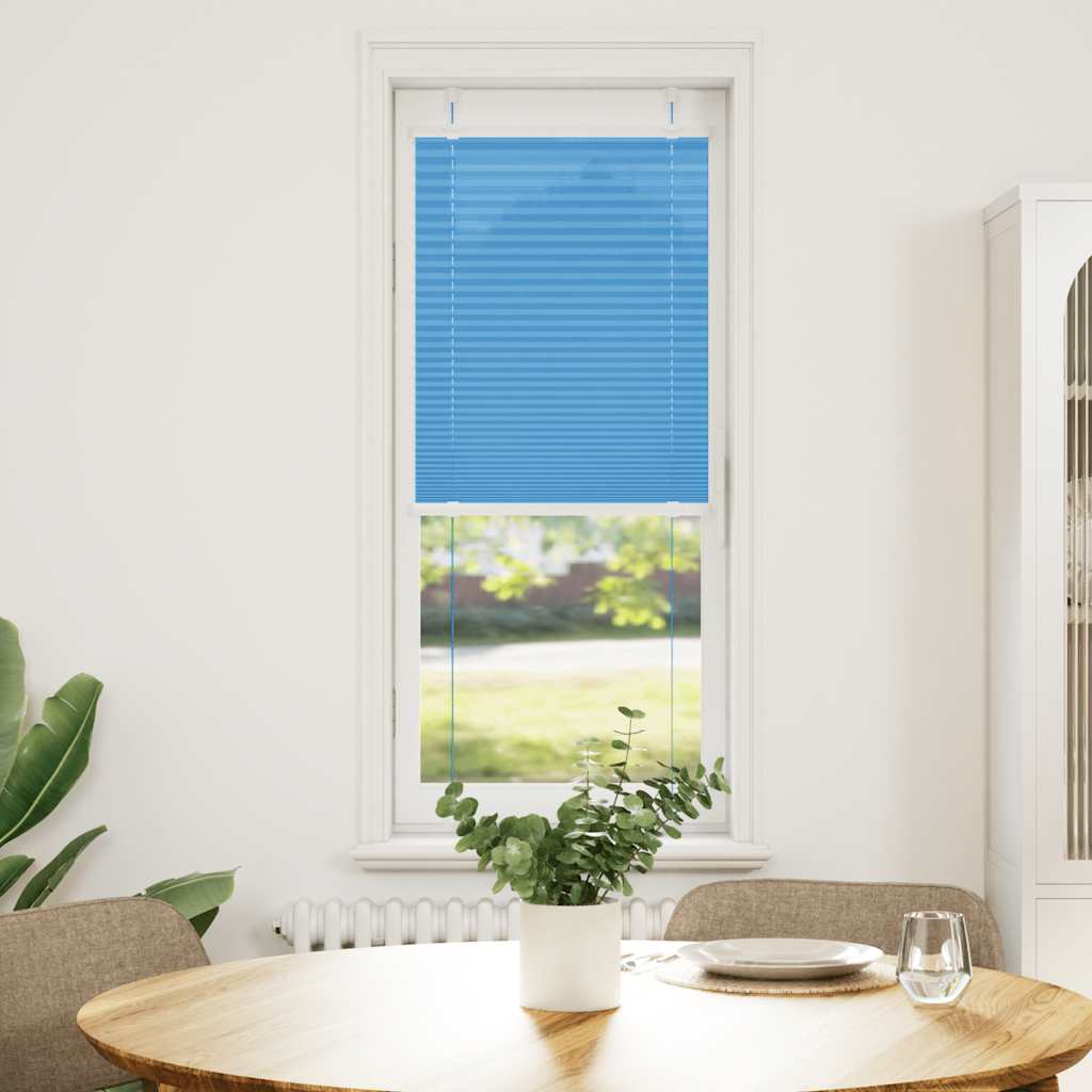 Vidaxl plissé rolgordijn 40x150 cm stofbreedte 39,4 cm polyester blauw
