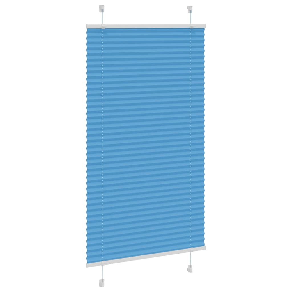 Vidaxl plissé rolgordijn 75x150 cm stofbreedte 74,4 cm polyester blauw