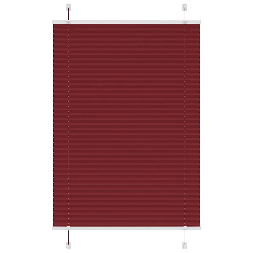 Vidaxl plissé rolgordijn 85x100 cm stofbreedte 84,4 cm bordeauxrood