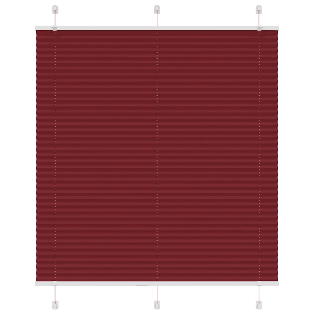 Vidaxl plissé rolgordijn 120x100cm stofbreedte 119,4cm bordeauxrood