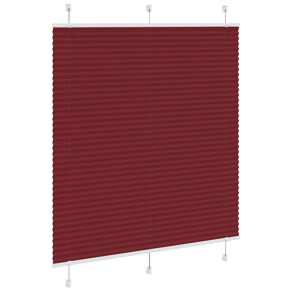 Vidaxl plissé rolgordijn 120x100cm stofbreedte 119,4cm bordeauxrood