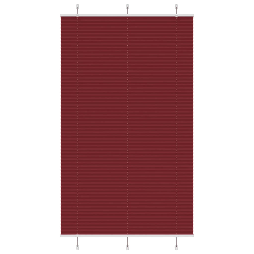 Vidaxl plissé rolgordijn 115x200cm stofbreedte 114,4cm bordeauxrood