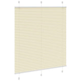 Vidaxl plissé rolgordijn 120x100cm stofbreedte 119,4cm polyester crème
