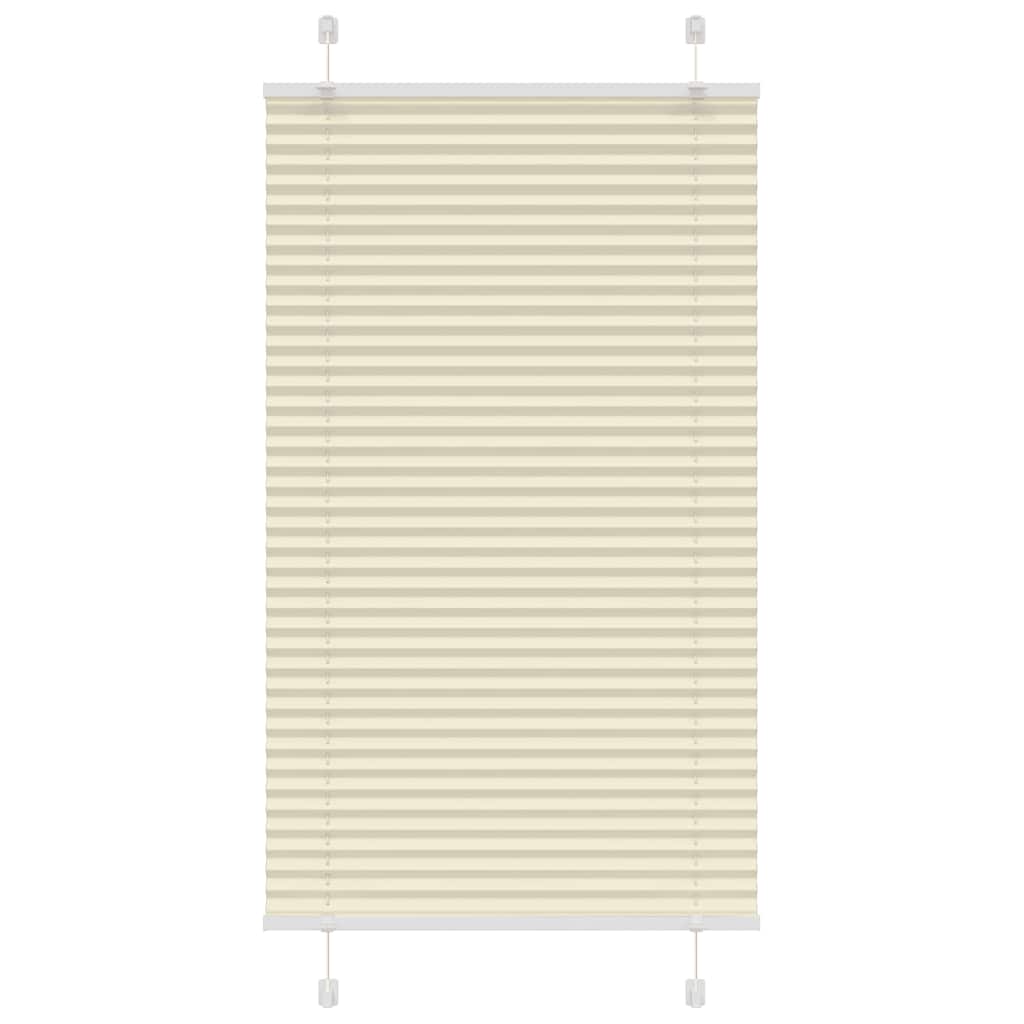 Vidaxl plissé rolgordijn 80x150 cm stofbreedte 79,4 cm polyester crème