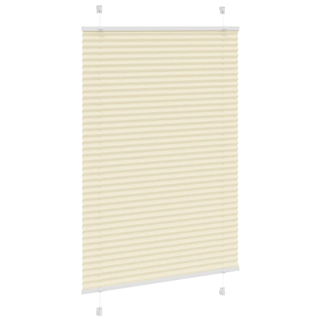 Vidaxl plissé rolgordijn 90x150 cm stofbreedte 89,4 cm polyester crème
