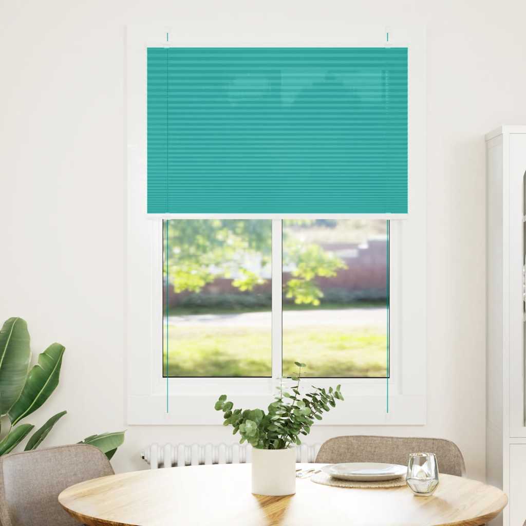 Vidaxl plissé rolgordijn 85x150 cm stofbreedte 84,4 cm petrol groen