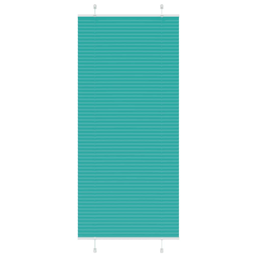 Vidaxl plissé rolgordijn 85x200 cm stofbreedte 84,4 cm petrol groen