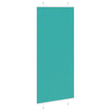 Vidaxl plissé rolgordijn 85x200 cm stofbreedte 84,4 cm petrol groen