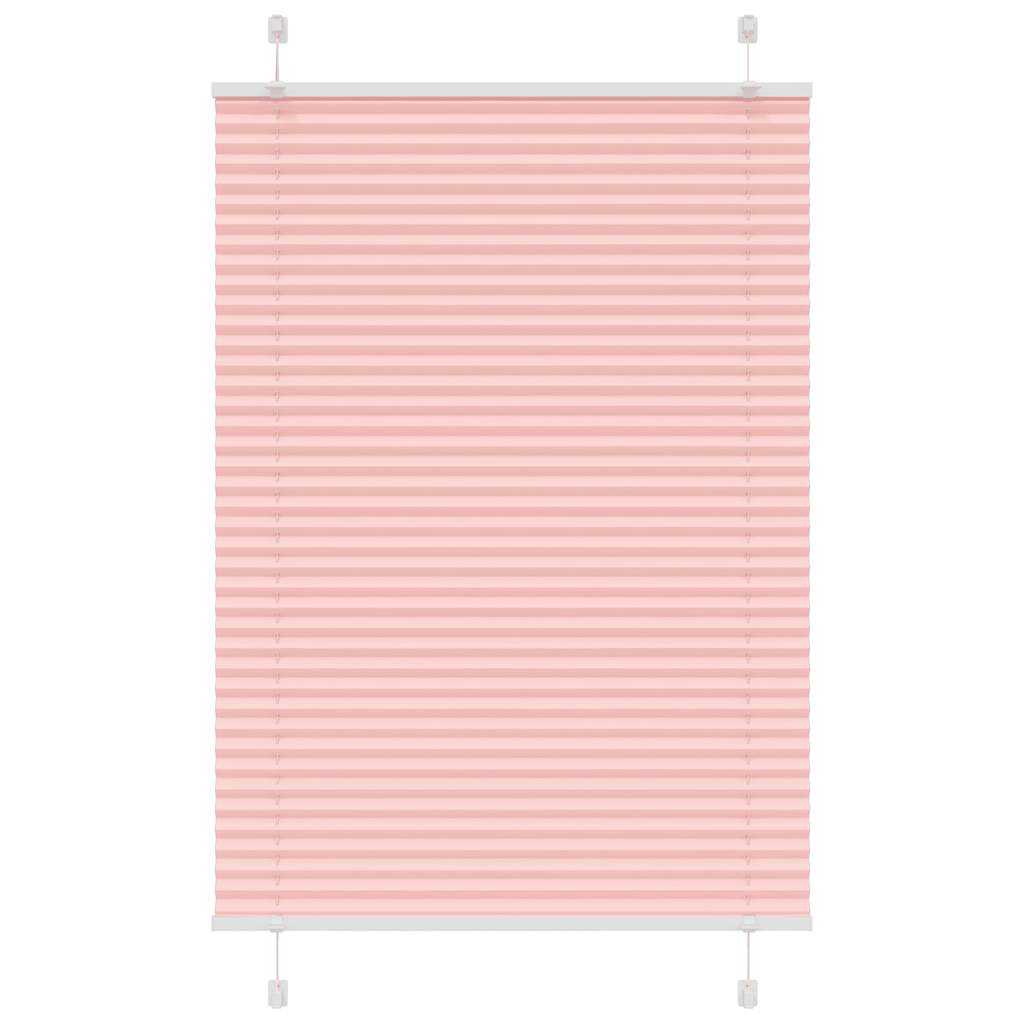 Vidaxl plissé rolgordijn 100x100 cm stofbreedte 99,4cm polyester roze