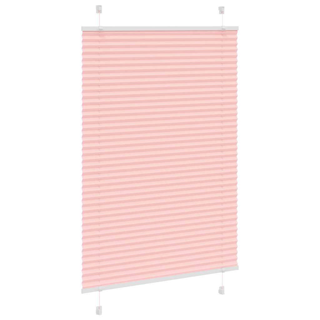 Vidaxl plissé rolgordijn 100x100 cm stofbreedte 99,4cm polyester roze