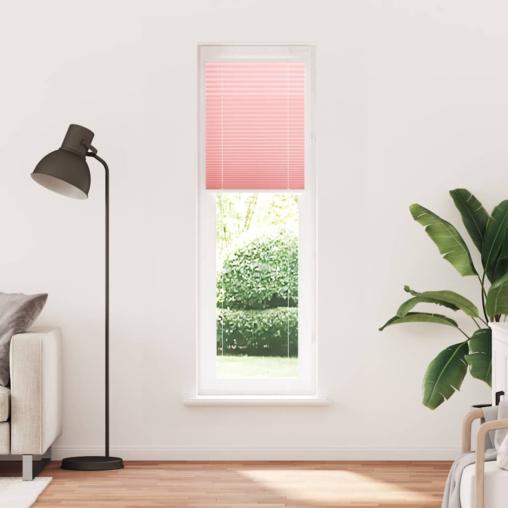 Vidaxl plissé rolgordijn 65x200 cm stofbreedte 64,4 cm polyester roze