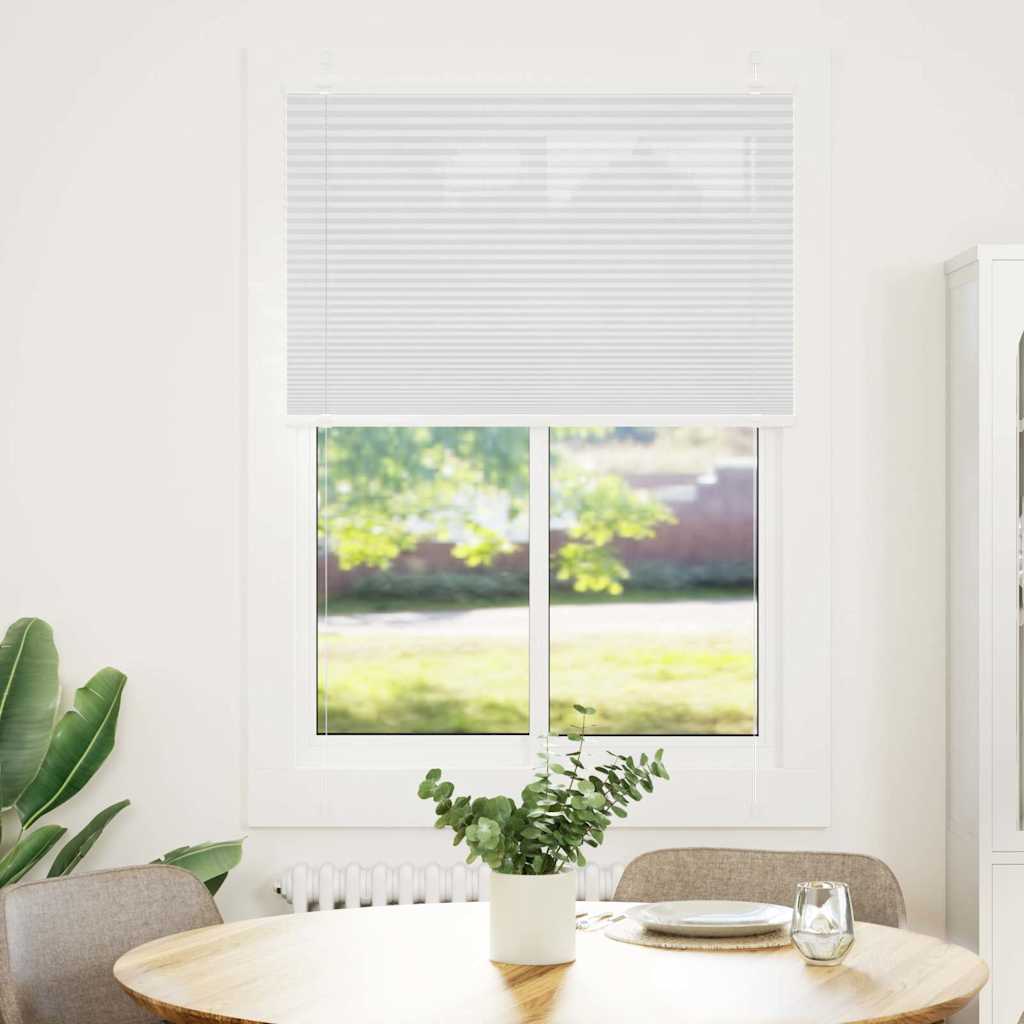 Vidaxl plissé rolgordijn 85x150 cm stofbreedte 84,4 cm polyester wit