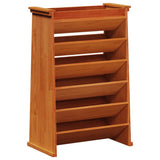 Vidaxx récipient à épices 6 couches 69x40x101,5 cm bois de pin massif, marron lavé