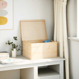 VidaXL boîte en bois avec couvercle 40x30x23 cm bois de pin massif