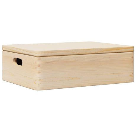 Vidaxx boîte en bois avec poignées de couvercle 40x30x13cm bois de pin massif