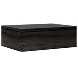 Vidaxx boîte en bois avec couvercle 40x30x13 cm bois de pin massif noir