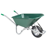 Brouette Vidaxl 90 l 150 kg acier galvanisé et plastique vert