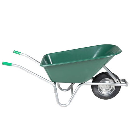 Brouette Vidaxl 90 l 150 kg acier galvanisé et plastique vert