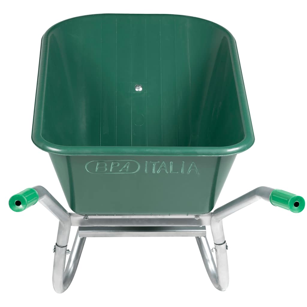 Brouette Vidaxl 90 l 150 kg acier galvanisé et plastique vert