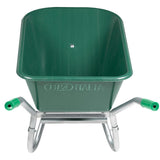 Brouette Vidaxl 90 l 150 kg acier galvanisé et plastique vert