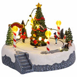 Vidaxl kerstdorp decoratie multikleur 22 x 21,5 x 17 cm kunststof
