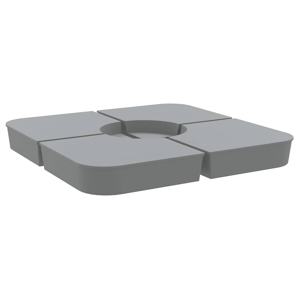 VidaXL jeu de 4 pieds de parasol pour parasol à base croisée 100 kg pp
