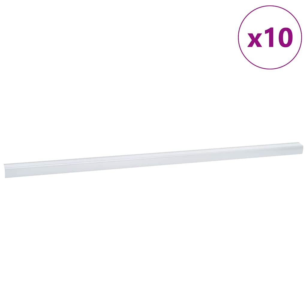 Vidaxl trapprofielen 10 pcs zilver 67 x 3 x 2 cm aluminium