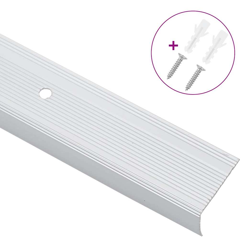 Vidaxl trapprofielen 30 pcs zilver 67 x 3.5 x 3 cm aluminium