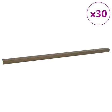 Vidaxl trapprofielen 30 pcs bruin 67 x 3 x 2 cm aluminium