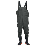 Vidaxl wading avec bottes taille 40 vert foncé