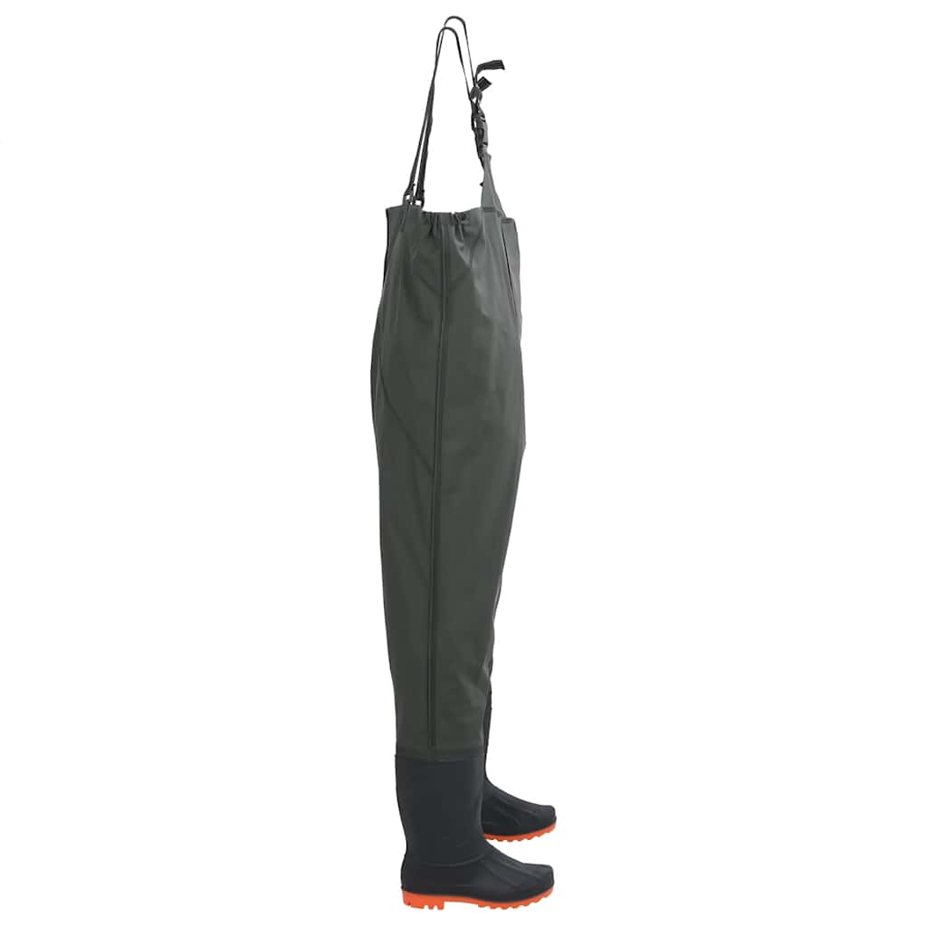 Vidaxl wading avec bottes taille 40 vert foncé
