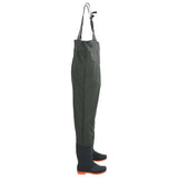 Vidaxl wading avec bottes taille 40 vert foncé
