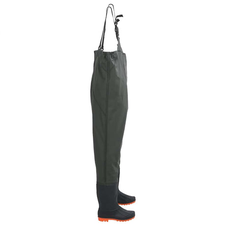 Vidaxl wading avec bottes taille 40 vert foncé