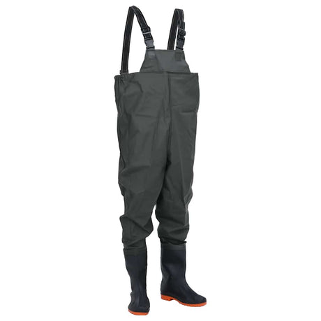 Vidaxl wading avec bottes taille 43 vert foncé